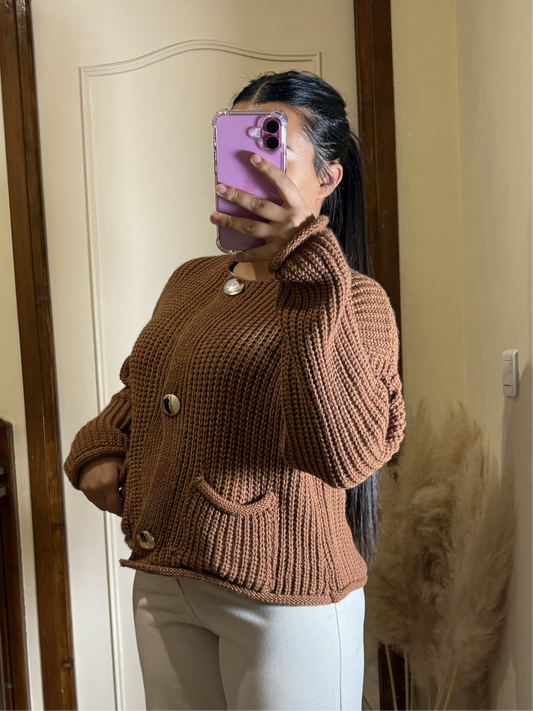 Cardigan Marron